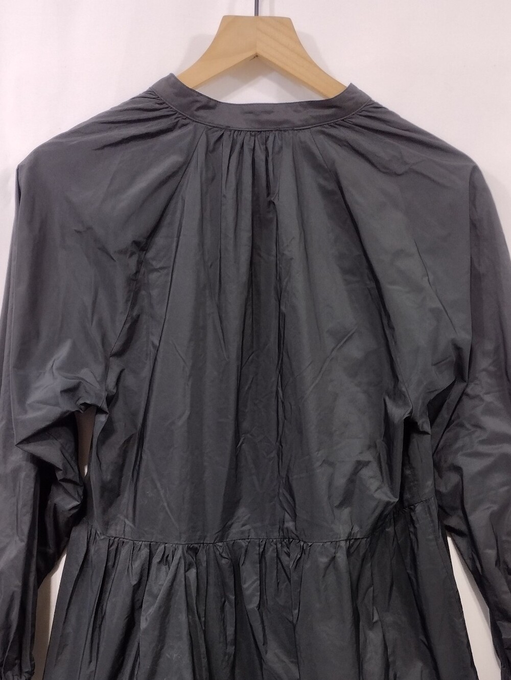 Zara Black Tiered V-Neck Long Sleeve Dress Womens XS Babydoll Boho Retro - Picture 6 of 8